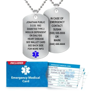 Dog tag ID's can be very helpful to First Responders