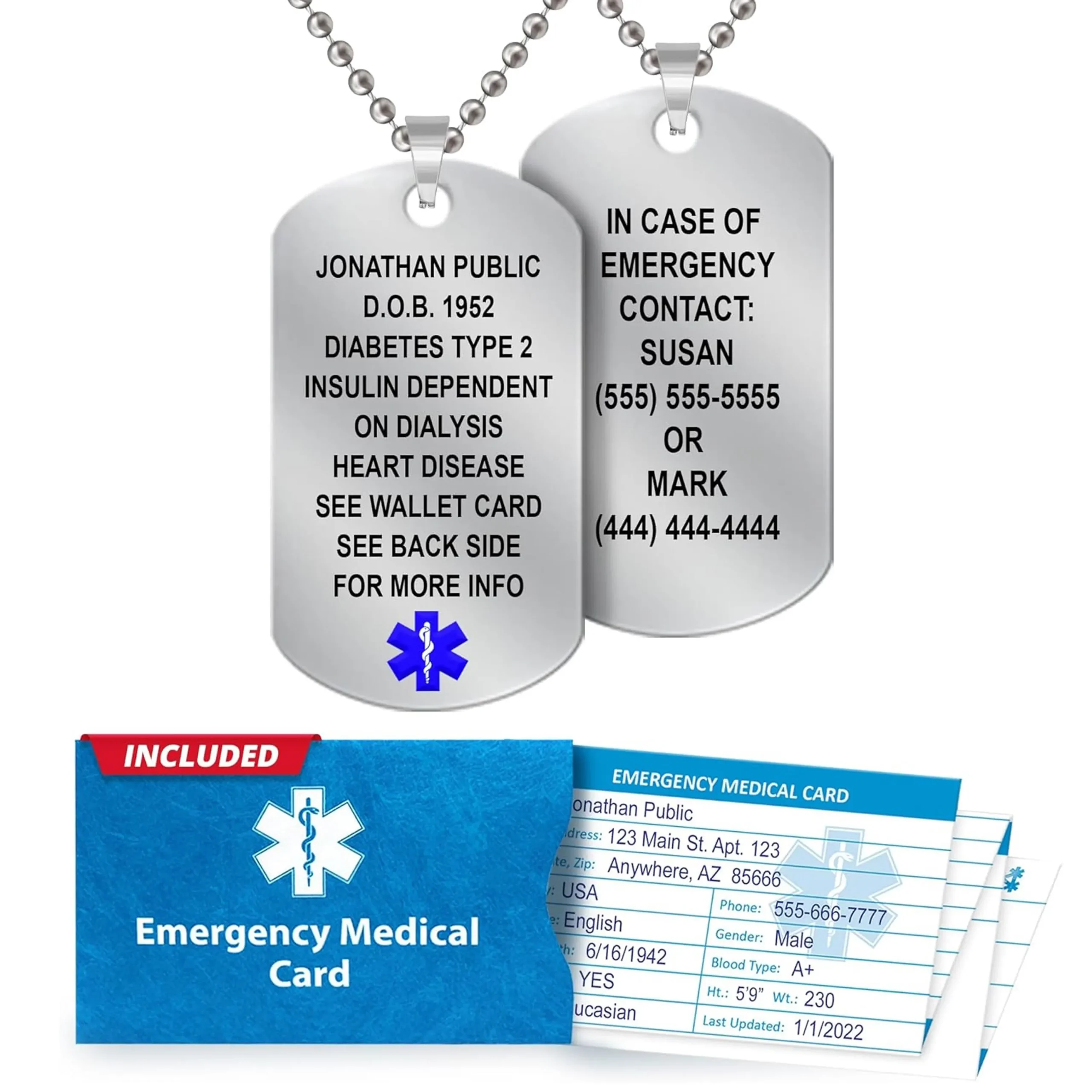 Dog tag ID's can be very helpful to First Responders