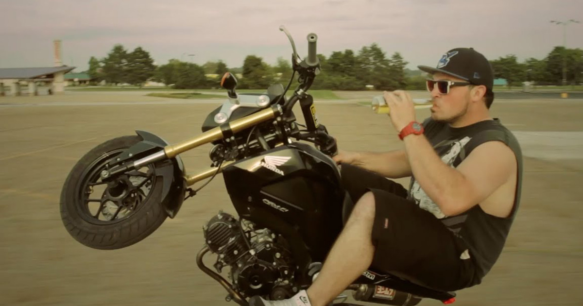 Drinking alcohol and riding a motorcycle can be dangerous.